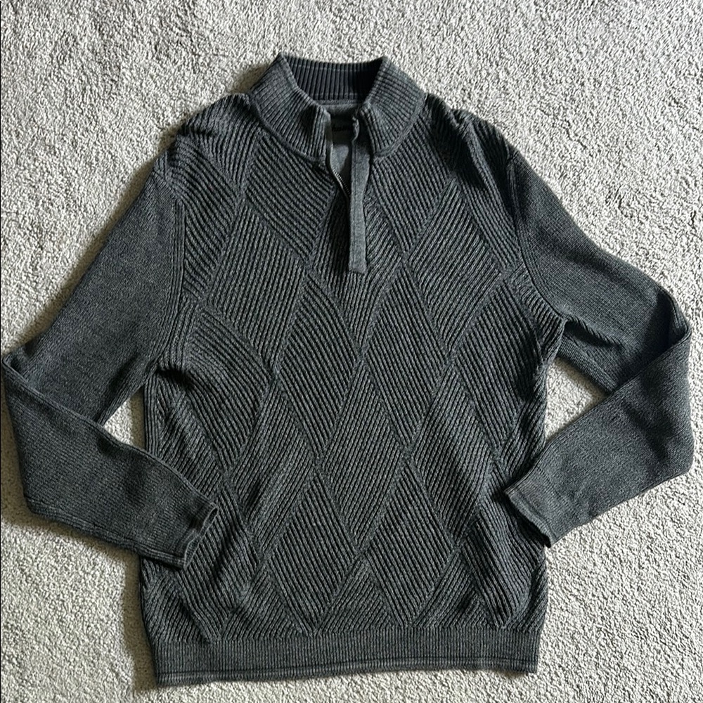 Tommy Bahama Gray Zip Up Sweater